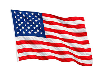 Obraz premium Waving united states flag on transparent background showing patriotism, freedom, and national pride for usa holidays