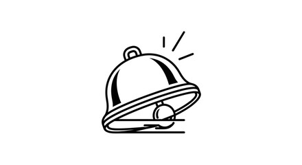 Fototapeta premium Ringing Bell Icon, Alert Notification Symbol, Sound Alert, Simple Vector Graphic