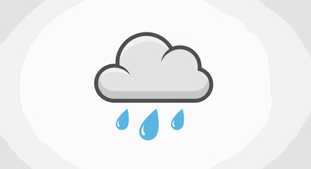 Fototapeta premium Rain Cloud Weather Icon Symbol 1.