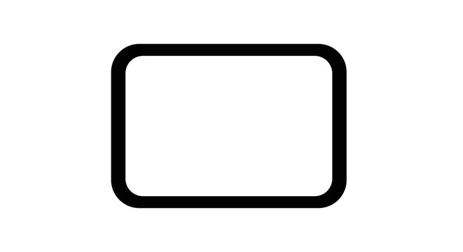 Rectangle Shape Outline Icon.