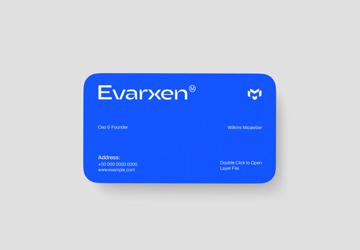Rounded Corner Business Card Mockup