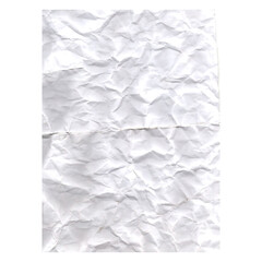 Obraz premium Crumpled White Paper Texture Background with Creases and Folds PNG