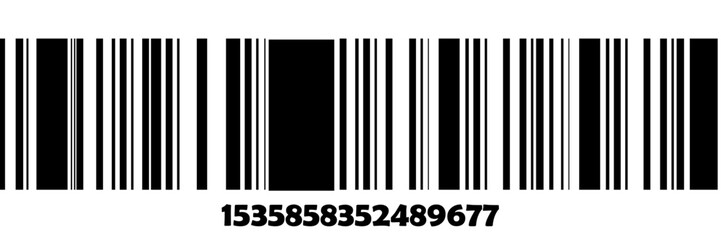 vector barcode and QR line code pattern for EAN scan label. Clean digital identification design for packaging, shipping, retail, and warehouse management