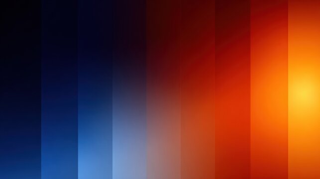 Smooth Transition of Colors From Dark Blue to Bright Orange Showing a Heat Gradient Across the Canvas in Visual Art Display