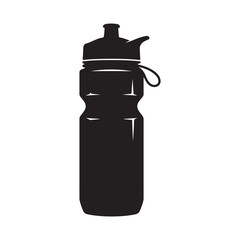 Vector illustration of a white plastic milk bottle isolated on a white background