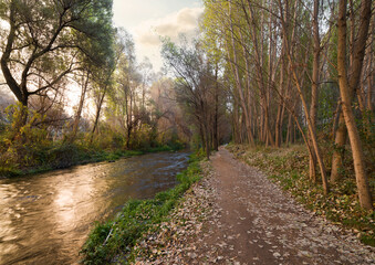 Obraz premium Ihlara Valley hiking trail. Aksaray, Türkiye 