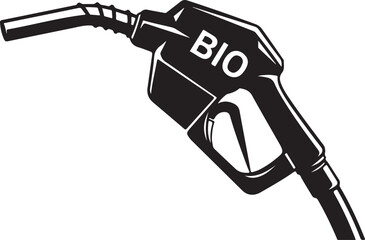 Black and white image of bio fuel nozzle Vector, illustration