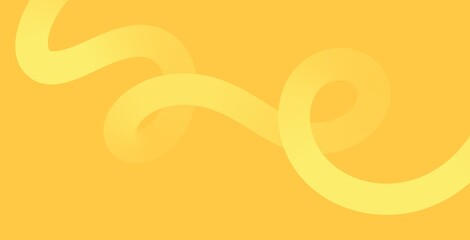 Fototapeta premium Retro orange yellow swirly loop 3d linear path futuristic modern background illustration