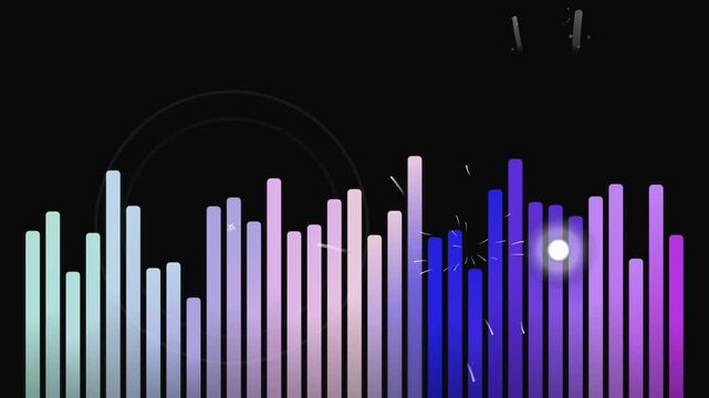 Vibrant Sound Waveform Visualization on Black Background