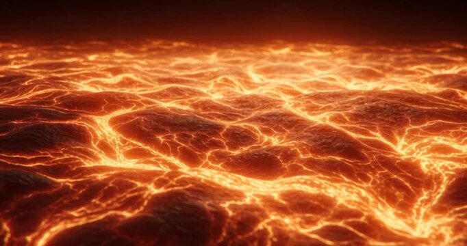 Seamless Red Aventurine abstract background featuring vibrant red and orange hues with fluid, wavy patterns. The image has a rich texture and depth, resembling flowing lava or molten material.