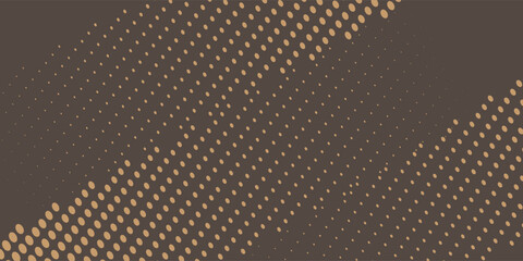 Abstract Dark Brown Background with Elegant Tan Halftone Diagonal Pattern