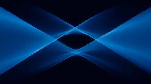 Abstract Luminescence: An abstract design showcases intersecting lines of radiant blue light, creating a visually dynamic composition against a backdrop of darkness.
