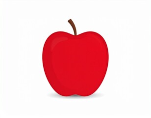 red apple isolated on white