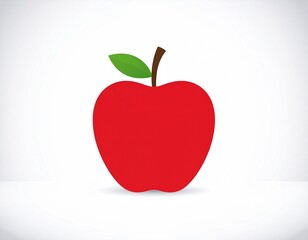 red apple on a white background
