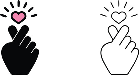 Fototapeta premium Isolated vector icon of a palm hand print symbol featuring fingers and a thumb used as a concept sign for people communication or success