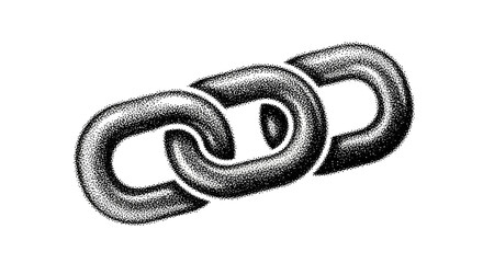chain links illustration, connected concept, strength symbol
