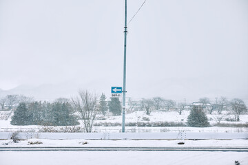 【山形県山形市】雪国の道路標識