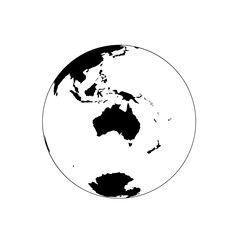 Globe centered on Australia and the Pacific Ocean. © AeRo Badger