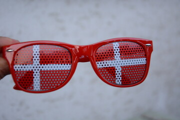 Okulary kibica dzien meczowy Dania mecz stadion kibice 