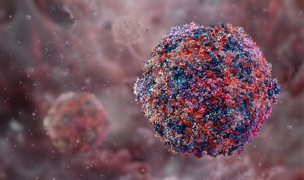 Echovirus virion with icosahedral capsid structure in extracellular space, non-enveloped RNA enterovirus particle. Picornaviridae family member with protein capsid. Virology, infectious disease, virus