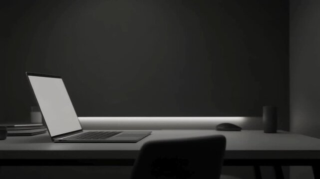 Clean Minimal Corporate Workspace Background Remote Work 4K