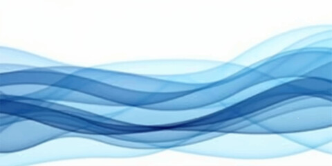 Naklejka premium Dynamic abstract blue waves flow with soft light and curved lines in this digital art illustration for a business backdrop wallpaper
