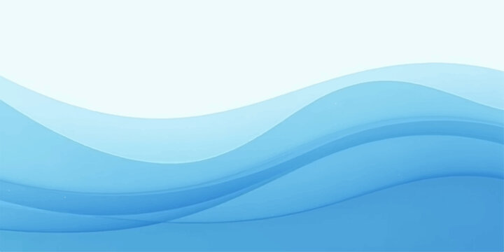 A smooth flowing vector illustration features abstract blue wave lines with a soft light motion to create a professional business wallpaper backdrop
