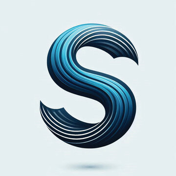 Modern Minimal Abstract Letter S Logo Icon &ndash; Clean Curved Vector Symbol