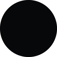 Simple Black Circle Icon Isolated on White Background - Minimalist Geometric Round Shape for Logo Design Web Interface and Graphic Element Vector Illustration