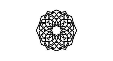 Intricate Black Mandala Design on White 4.