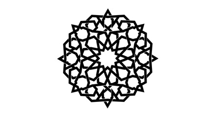 Intricate Black Mandala Design on White 6.