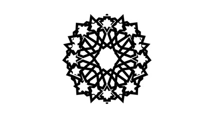 Intricate Black Mandala Design on White 11.