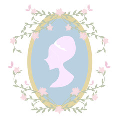 Vintage Floral princess Frame