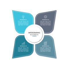 Business Infographic design template Vector with icons and 4 four options or steps. Can be used for process diagram, presentations, workflow layout, banner, flow chart, info graph