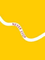 Abstract business technology background vector illustration featuring blue and gold wave lines with a light curve design for a corporate web banner or brochure template