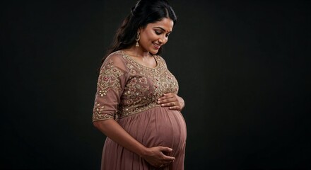 young pregnant woman