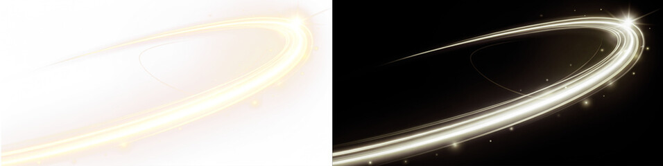 Light ribbon halo vortex overlay PNG transparent decorative background