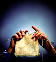 Stricken H&auml;nde, Strickmuster, wolle