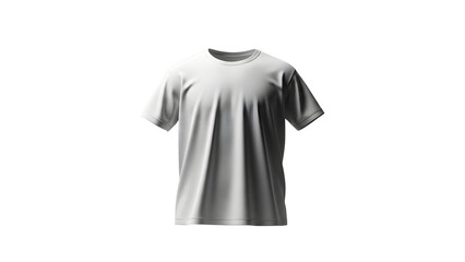 Naklejka premium Blank White T-Shirt Mockup Floating Isolated on White Background