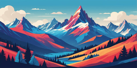 A breathtaking winter panorama of the Swiss Alps featuring snow-covered peaks and a high alpine glacier under a cloudy sky overlooking a cold mountain valley forest in Europe © Razu Ahmed Emran 2