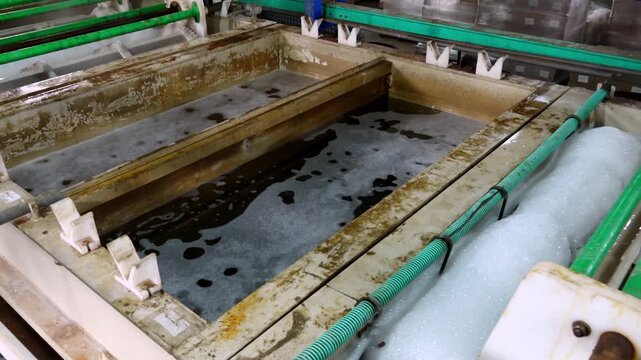 Industrial Electroplating Line with Foaming Chemical Baths