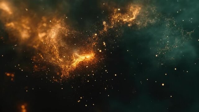 Stunning cosmic nebula: glowing interstellar dust and gas in deep space. Saint Patrick's Day, St Paddy's Day, St Patty's Day - Irish National Holiday and Cultural Celebration