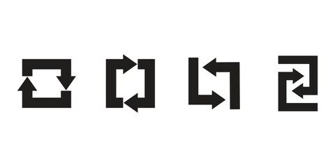 A set of rotating arrow icons by size. Editable vector. Vector icon logo illustration.