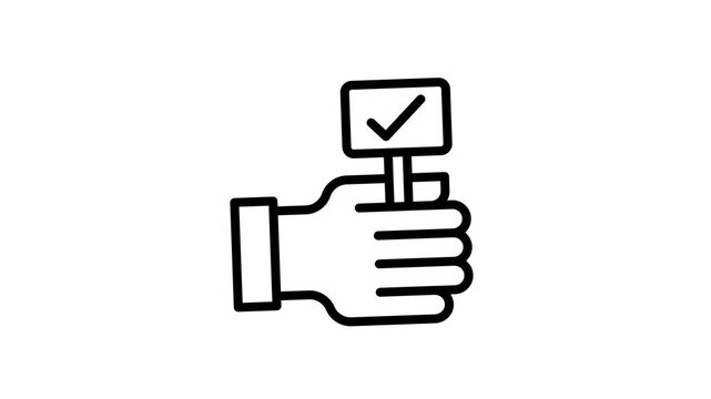 Auction bid icon animation 4k seamless looping