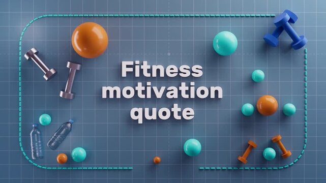 Fitness Motivation Quote Text Animation for Workout Inspiration