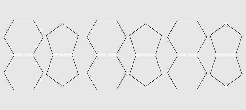Soccer Ball Panel Pattern Template &ndash; Hexagon and Pentagon Football Layout Vector.