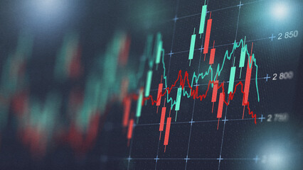 Market trends show price movements for stocks and investments over time