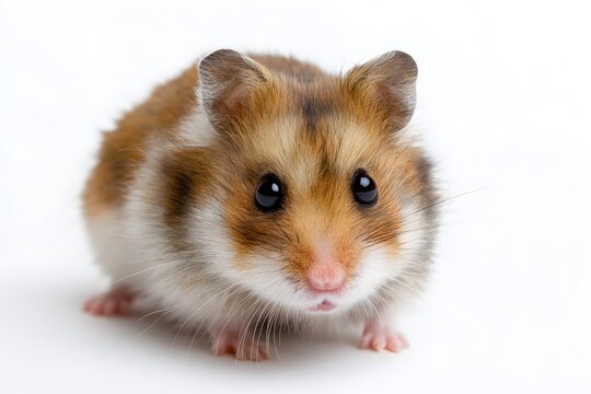 Cute hamster selfie with soft fur and bright eyes, perfect for a friendly pet ad.