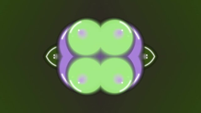 Futuristic Four-Ball Cluster Footage Video on Dark Background, Abstract, Close-up View