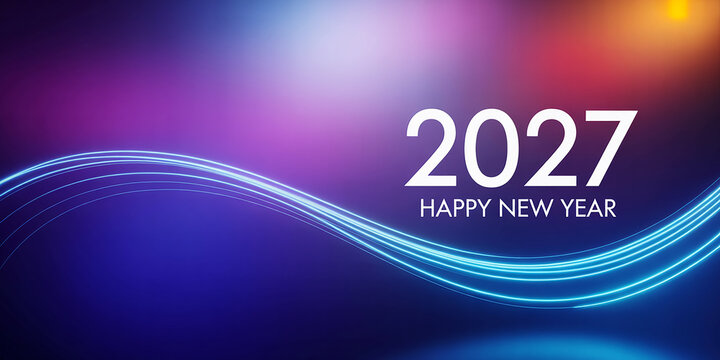 Happy new year 2027 celebration background